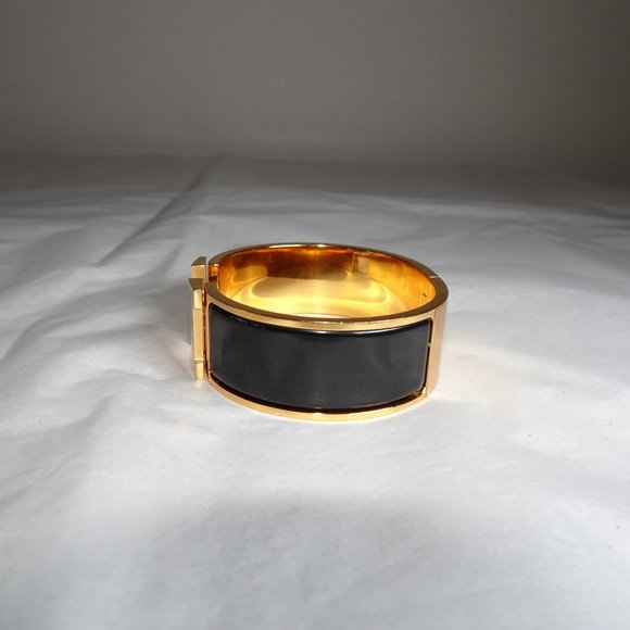 Hermes Clic Clac H Enamel Bracelet Black - Picture 4 of 12